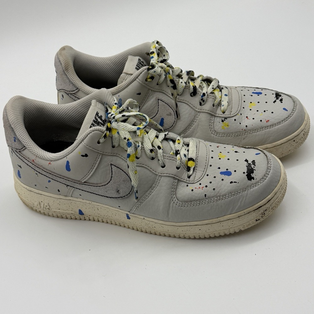 Nike Air Force 1 Low '07 LV8 Paint Splatter 2021 Size 8.5 CZ0339-100 Sneakers